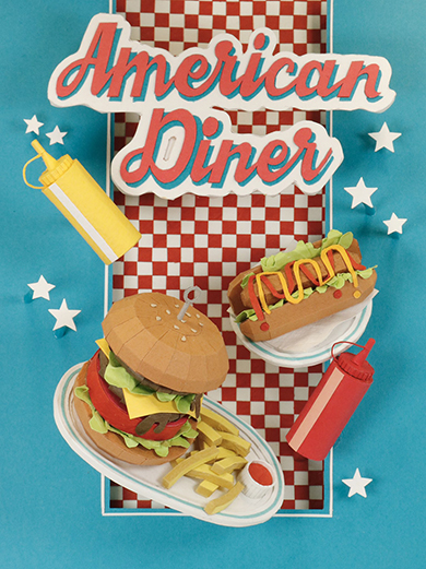 画用紙で作った立体ポスター