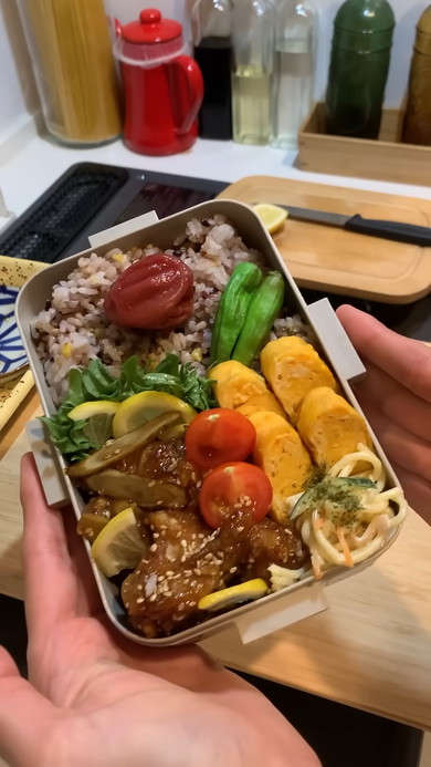 完成したお弁当