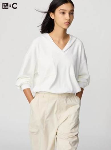 【新品タグ付き】ユニクロ　リラックスフーデッドセーター　ネイビー　XXL ユニクロ公式 | リラックスフーデッドセーター