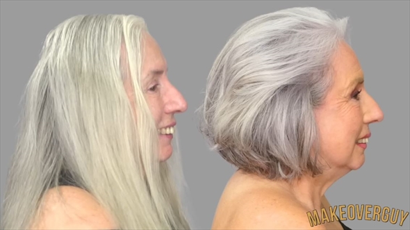 長い白髪を切るべきか？