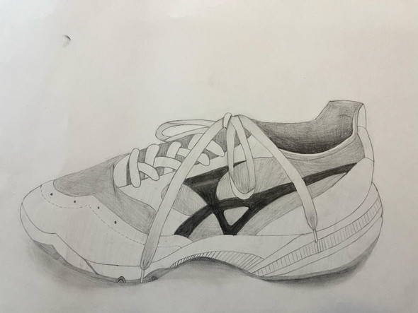 スニーカーの写生