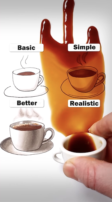 実物のコーヒーカップ登場