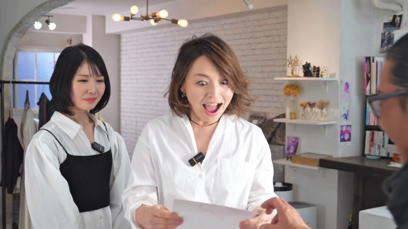 驚く依頼者さん