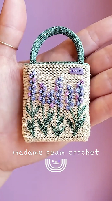 超極細のかぎ針編みトートバッグ
