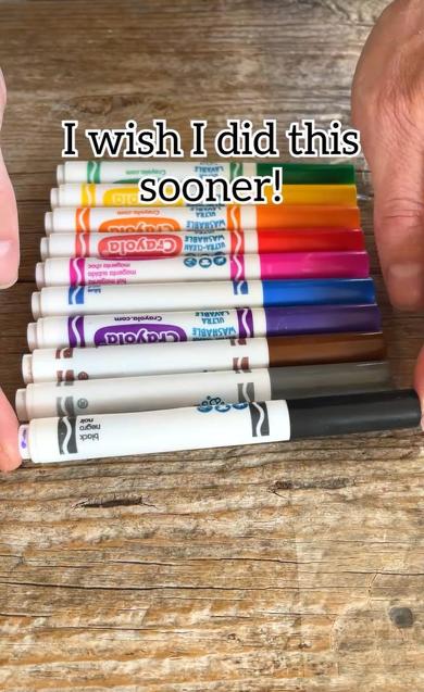 マーカーのキャップをなくさないライフハック