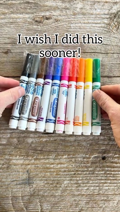 マーカーのキャップをなくさないライフハック