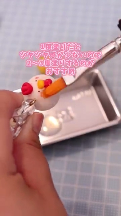 水彩ニスを塗る