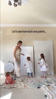 子ども3人が描くアート