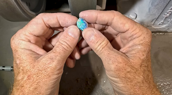 貝殻からできたオパール