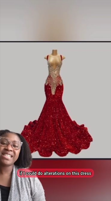 プロム用のドレスをお直し