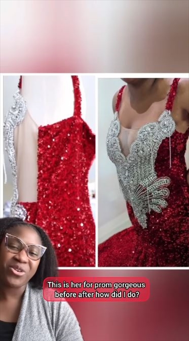 プロム用のドレスをお直し