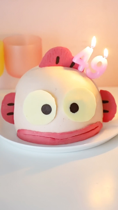 ハンギョドンの色違いケーキ