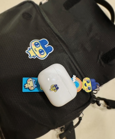 夫の持ち物にまめっちを付けた結果