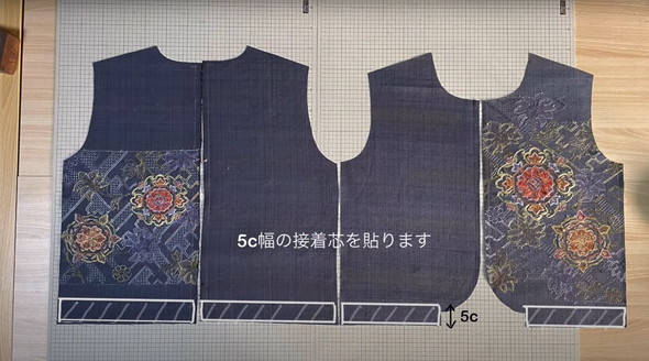 着物の帯がジャケットに変身