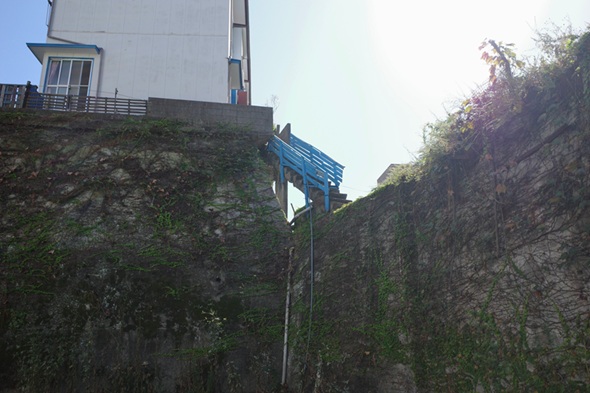 下関市にある家屋の解体前の様子