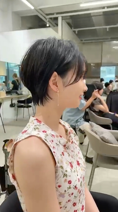 ショートヘアに似合わせ