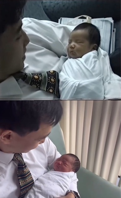 赤ちゃんにカメラが寄ったところ