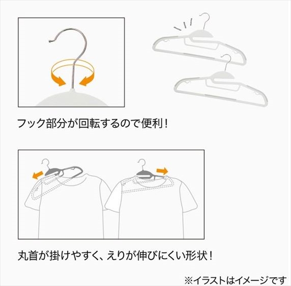 ニトリ「すべりにくい省スペースハンガー イーハン 5本組 メンズサイズ」