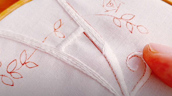 セリアの刺繍キットで作ったクロス