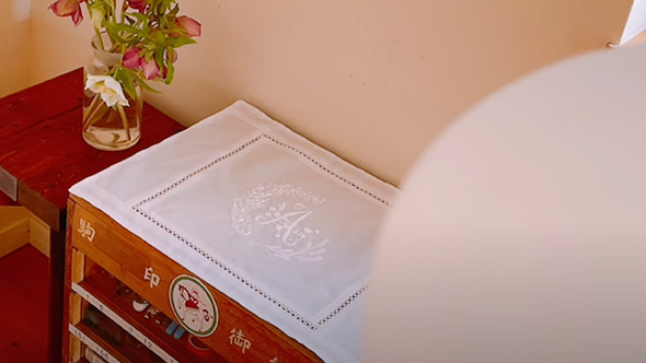 セリアの刺繍キットで作ったクロス