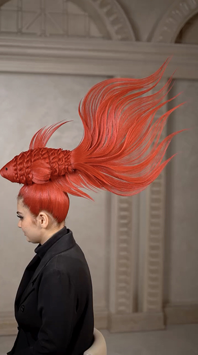 魚のヘアアレンジ