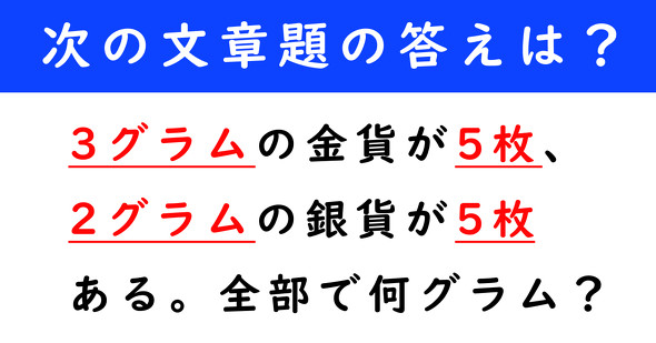 文章題　計算クイズ