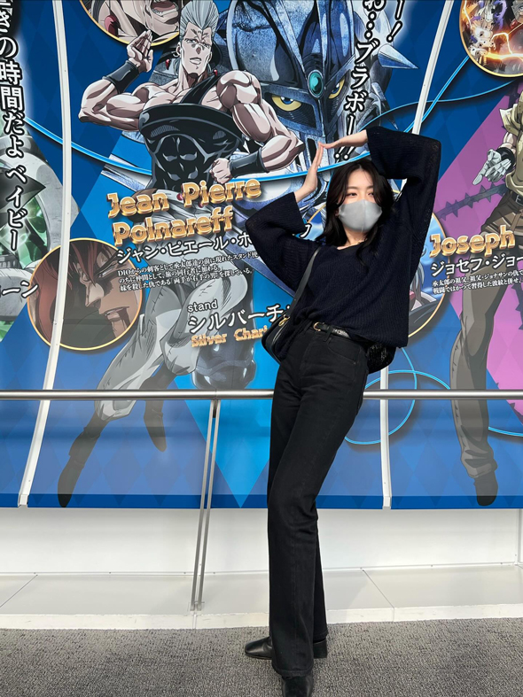 フォトスポットでジョジョ立ち