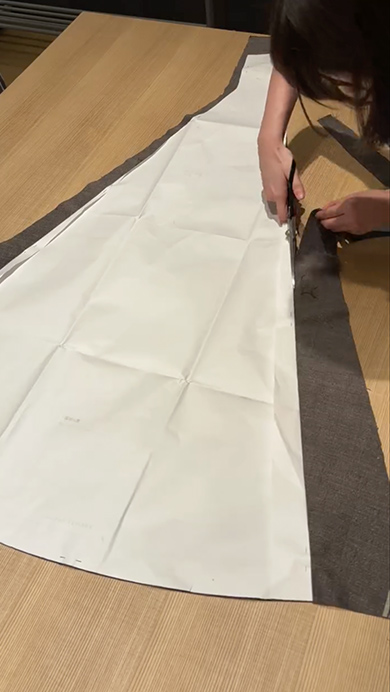 大島紬の着物をドレスにリメイク