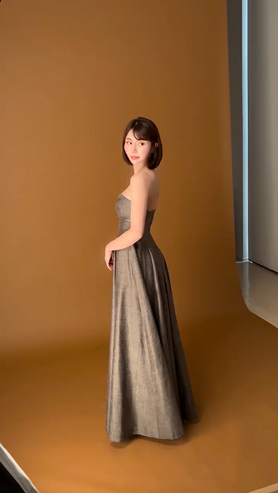 大島紬の着物をドレスにリメイク