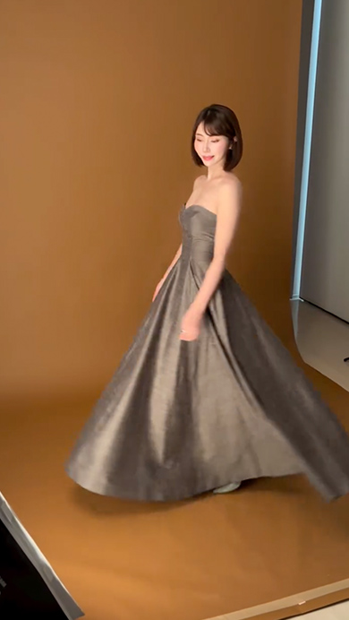 大島紬の着物をドレスにリメイク