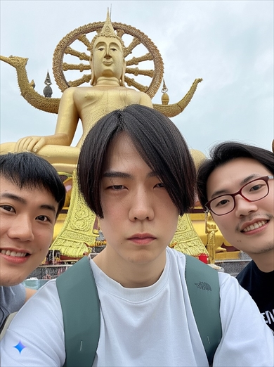 1人旅の写真にAIで友だちを追加する