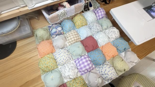 パフキルトを作る画像