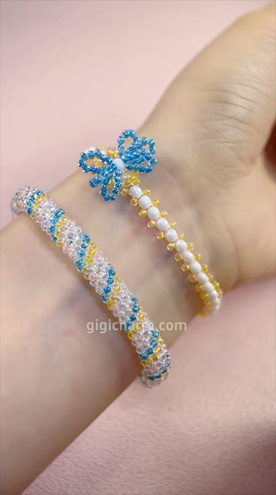 「超簡単で超かわいい」春色のビーズアクセサリー