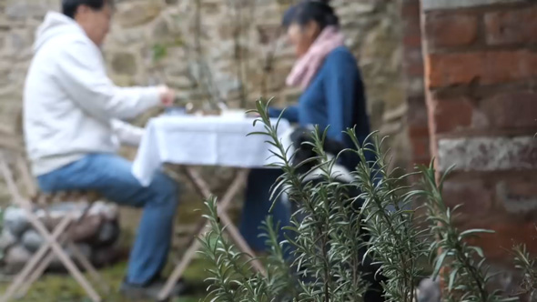 イギリス 田舎 築500年 古民家 手作り バナナケーキ お庭 おうちカフェ