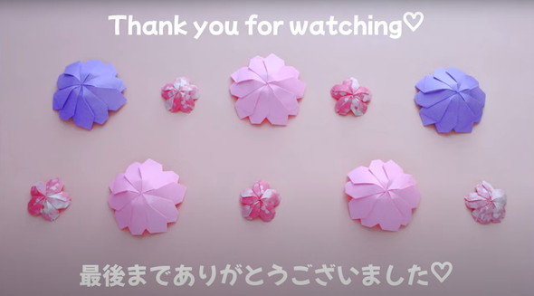 折り紙で作るぷっくり桜