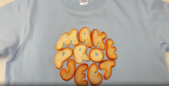 リアルなパンを再現したTシャツ