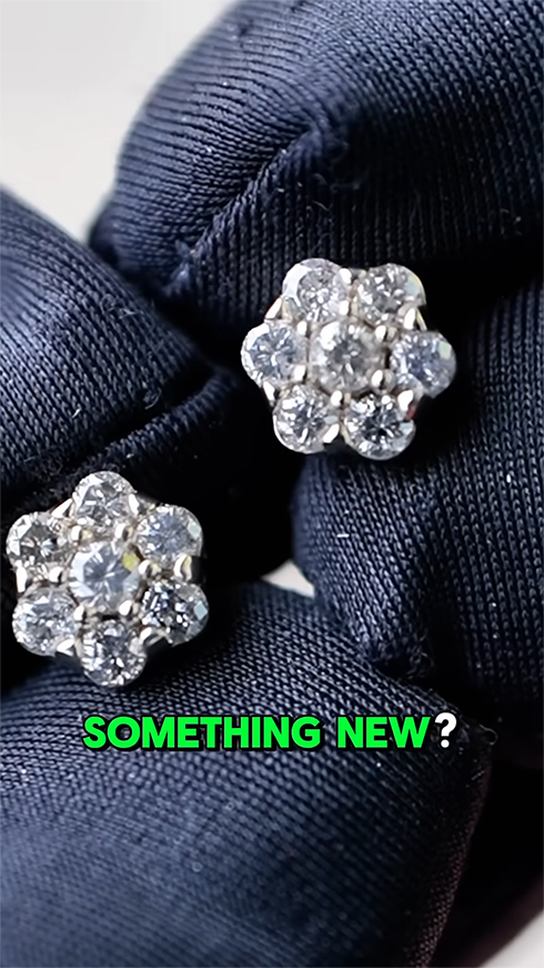 2つのお花の形のデザイン