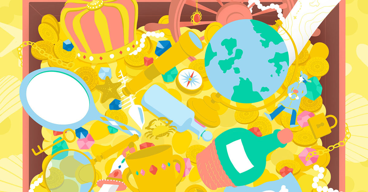 宝箱のどこかに「人形」が描かれています――見つけたら気持ちいい“隠し絵クイズ”に挑戦しよう（1/3） | クイズ ねとらぼ