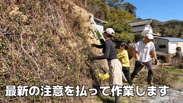 ジャングル化 石垣 伐採 草刈り 掃除 古民家