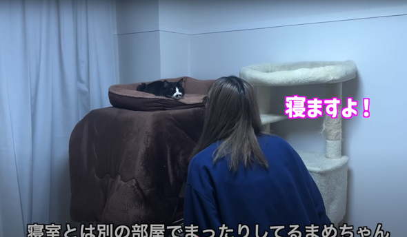 別の日に、いつも通り「寝ますよ！」と声をかけるママさん