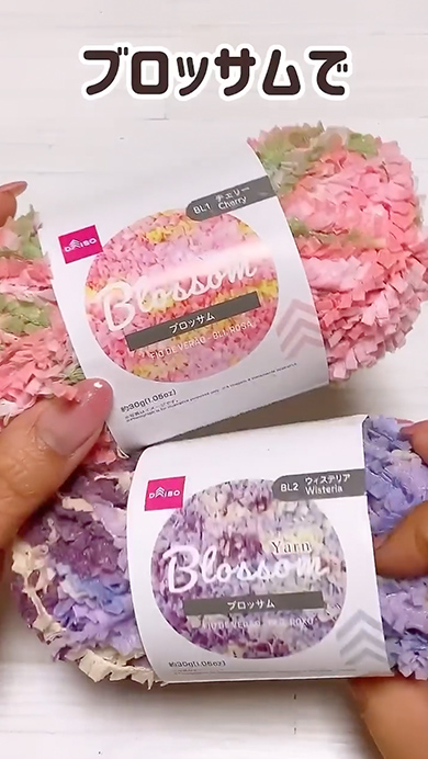 春夏毛糸で編んだヘアバンド