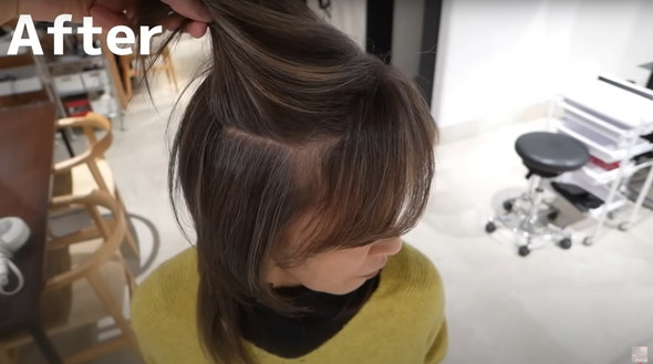 難しい白髪髪を施術
