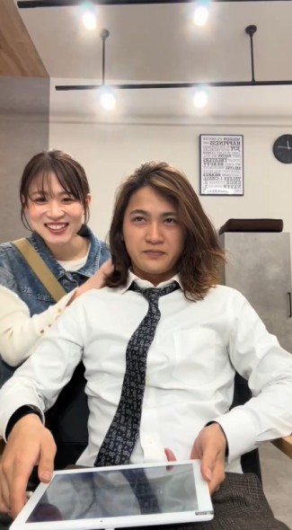 ロン毛の旦那さんを妻が変身させます