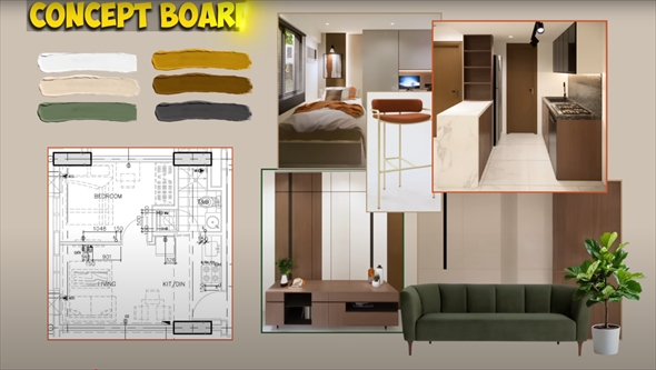 雑然とした部屋の改装デザイン
