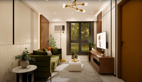 雑然とした部屋の改装デザイン