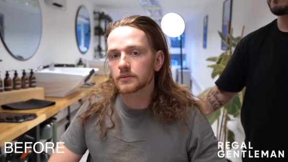 カット前の男性の髪型