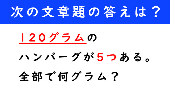 文章題　計算クイズ