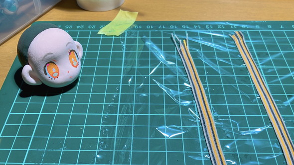 レース糸で作る人形の髪