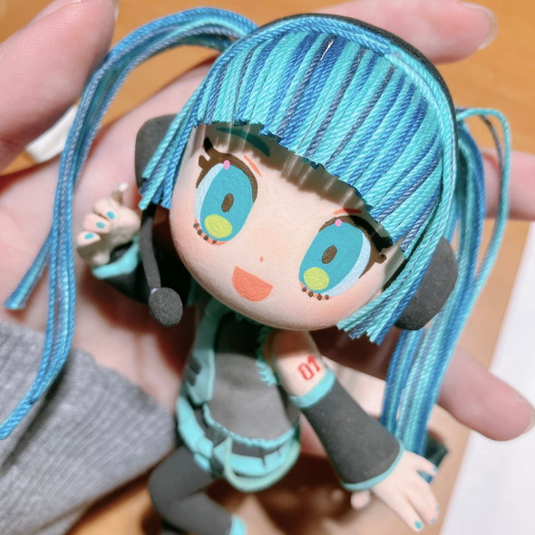 レース糸で作る人形の髪