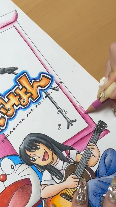 ドラえもん＆あいみょんの塗り絵をプロが塗る